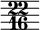  << \relative { \omit Staff.Clef \override Staff.BarLine.color = #(rgb-color 0.972 0.976 0.98) \override Staff.BarLine.hair-thickness = #8 \time 22/16 \set Timing.measureLength = #(ly:make-moment 1/8) s8 \bar "" } >> 