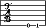  \new TabStaff \with {
    stringTunings = #bass-tuning
  } {
    \relative {
      c,4 d e f
    }
  }