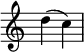  {
\override Score.TimeSignature
#'stencil = ##f
 \relative c'' {
 \time 2/4
 d4( c)
 }
}
