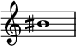 { \omit Score.TimeSignature \relative c'' bisih1 }