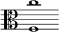 { \clef alto \override Score.TimeSignature #'stencil = ##f \time 3/2 <f c''>1 }