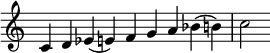  {\ override Score.TimeSignature # 'stencil = ## f \ relativamente c' {\ clef treble \ time 9/4 c4 d es (e) fga bes (b) c2}}
