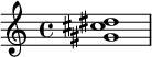  \chordmode { gis1:sus4 } 