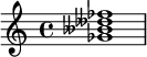  \chordmode { ges1:m7.5- } 