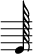 { \omit Score.Clef \omit Score.TimeSignature \relative c' e256 }