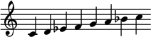 
{
\override Score.TimeSignature #'stencil = ##f
  \cadenzaOn 
\relative c' { 
  \clef treble 
  \time 7/4 c4 d es f g a bes c
} }
