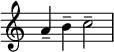  {\ override Score.TimeSignature # 'stencil = ## f \ relative c' '{a4-- b-- c2--}}
