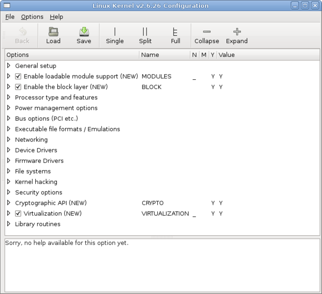 Αρχείο:Screenshot-Linux Kernel v2.6.26 Configuration.png