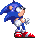 Sprite of Sonic looking up.
