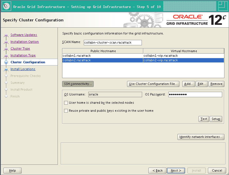 RA-Oracle_GI_12101-Install-SSH connectivity