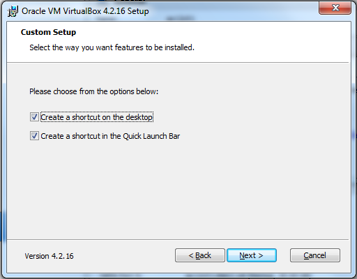 Vbox install create shortcuts