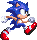 Sprite of Sonic walking.
