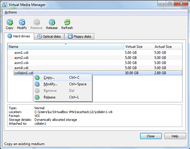 Virtualbox 4: Clone Disk - Virtual Media Manager copy