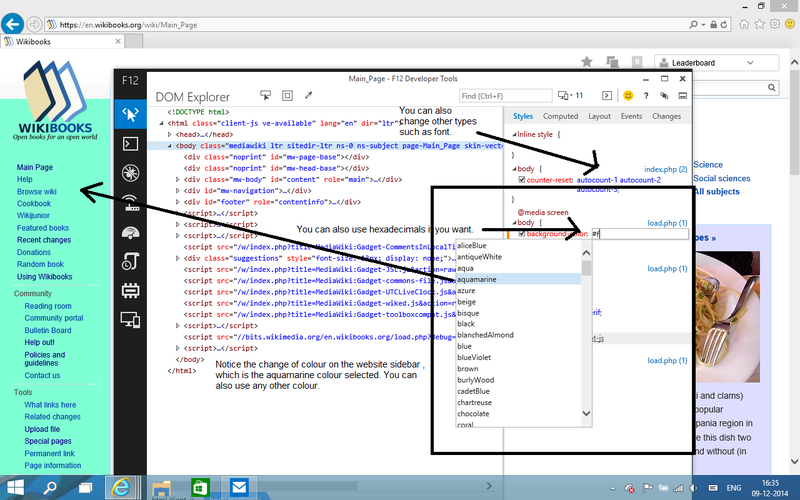 File:Styles tab in DOM Explorer in Developer Tools for IE11.png