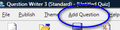 Question Writer 3 Manual screenshots to help illustrate how to add a question