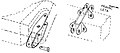 slika-6: Način pričvršćivanja horizontalnih repnih površina jedrilice kod koje se repne površine pri transportu podižu naviše (prikazan je prednji okov i opći izgled podignutog repa)