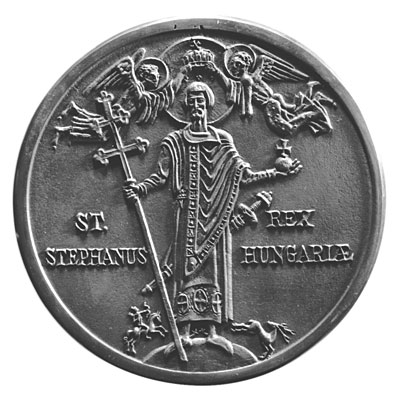 Fájl:Lebó ferenc, St. Stephanus - Rex Hungariae, 1999, bronz, 140 mm.jpg