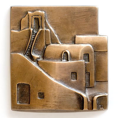 Fájl:Kubászova tamara, Santorini, 2006, bronz, öntött, 100 x 90 mm.jpg