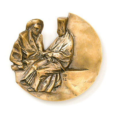 Fájl:Farkas ferenc, Kapcsolatok III., 2012, bronz, öntött, 110 mm.jpg