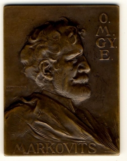 Fájl:Horváth Géza (1879-1948), O.M.GY.E. - Markovits 1908 eo.v.br. plakett 70,5-54,5 mm.jpg