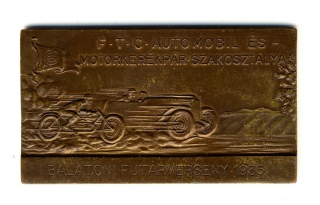 Fájl:F.T.C. Automobil és Motorkerékpár Szakosztálya-Balatoni Futárverseny 1935 (hátlapon Boczán Gy. Bp.VII. Rákóczi út 6. beütés) eo.v.br. 39X69mm.jpg