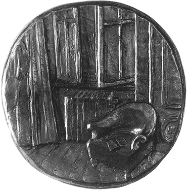 Fájl:Buda István, Zsennye, 1987, bronz, átm. 12 cm.jpg