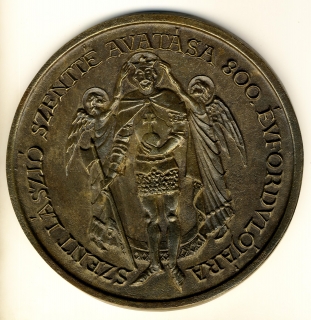 Fájl:Lebó Ferenc, Szent László szentté avatásának 800.évfordulójára. Eo. ö. br. plakett, 142-143 mm.jpg