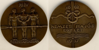 Fájl:Reményi József (1887-1977), Nemzeti Hajós Egylet 1862-1937 ö.br. érem 80 mm.jpg