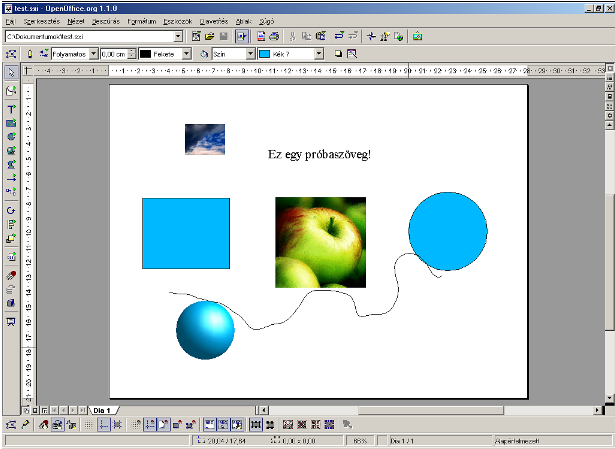 Fájl:OOo1 Impress Objektumok példa.png
