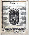 Bulgária címere Hristofor Zhefarovich Stemmatographia című művében, Folio 5v (1741)