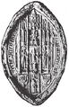 Kanizsai János esztergomi érsek (1387-1418) pecsétje, 1391