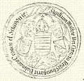 Hét pajzs egyesítése Mátyás király pecsétjén, 1477