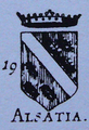 Elzász címere Franquart színjelölési módszerével