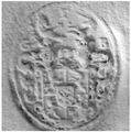 Thurzó Borbála pecsétgyűrűjének lenyomata, 1624