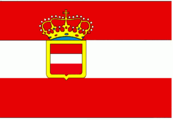 Osztrák haditengerészeti zászló (1786-1918), 1869-ig kereskedelmi zászlóként is szolgált