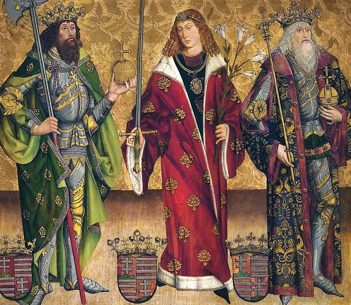 Fájl:Szent István, Szent Imre és Szent László a szepeshelyi főoltáron, 1478.jpg