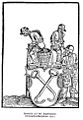 A pápa címerének karikatúrája 1545-ből