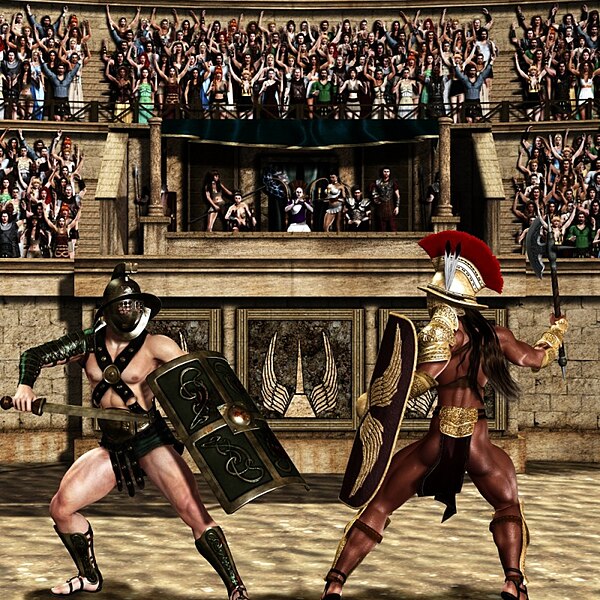 Berkas:Mm gladiator vs gladiatrix by drewhammond-d36m31x.jpg