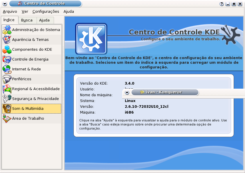 Relógio - Aplicativos do KDE