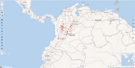 Lugares de nacimiento de personas en dominio publico de Colombia.
