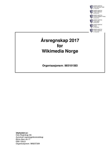Fil:Årsregnskap 2017 Wikimedia Norge SIGNERT.pdf