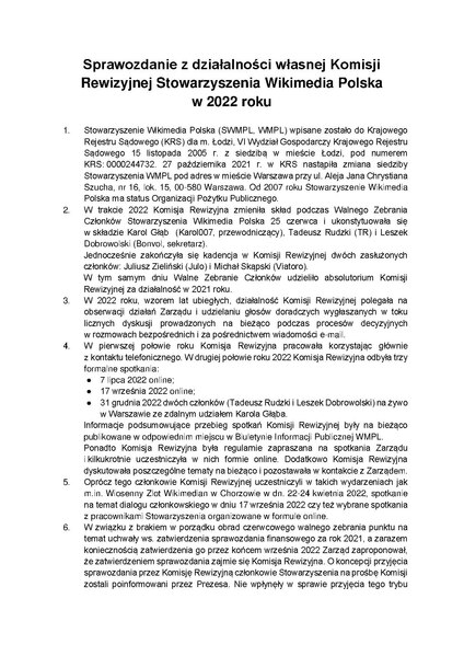 Plik:Sprawozdanie Komisji Rewizyjnej za 2022.pdf