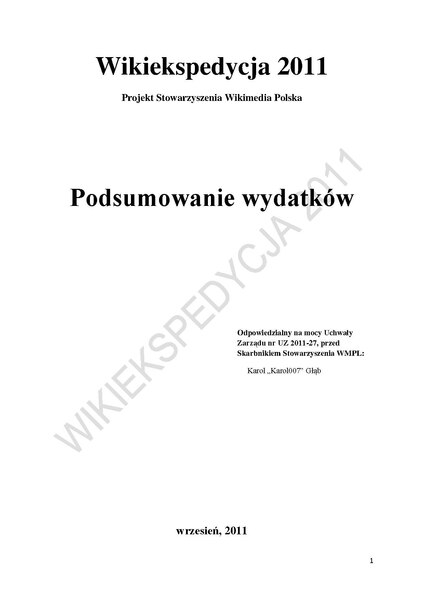 Plik:Szczegółowe rozliczenie Wikiekspedycji 2011 (wersja do publikacji).pdf