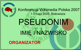 Konferencja Wikimedia Polska 2007 - wzór identyfikatora1.svg