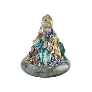 For the 2nd place. Souvenir "Gem Hill" from Moiseikin Jewelry House. The souvenir contains lizard image of non-precious metal of gold color. The stone hill may contain stones: jasper, agate, aventurine, amazonite, amethyst, beryl, rock crystal, smoky quartz, lapis lazuli, moonstone, malachite, quartz, jade, pyrite, rhodonite, sarder, carnelian, garnet uvarovite, chalcedony, chrysoprase, chromdiopside, citrine, charoite.