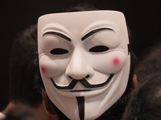 V for Vendetta mask. Image: Agastya.