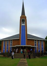 Die Gereformeerde kerk Lydenburg. Ds. N. Malan het die hoeksteen gelê op 24 Februarie 1962.