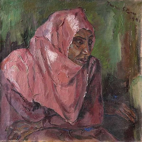 Lêer:Irma Stern, Portrait of a woman wearing a pink hijab.jpg