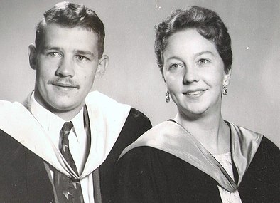 Ds. Wouter en mev. Ester de Vos, die predikantspaar van 1960 tot 1965.