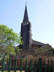 Die NG kerk Delmas, waarvan ds. M.J. van Niekerk die hoeksteen op 18 Maart 1944 gelê het.